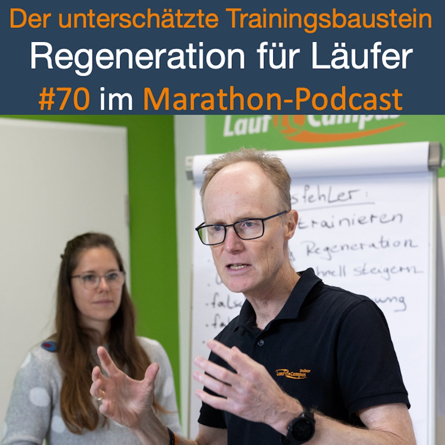 Marathon Podcast Cover: 15 wichtige Fragen zur Regeneration für Läufer