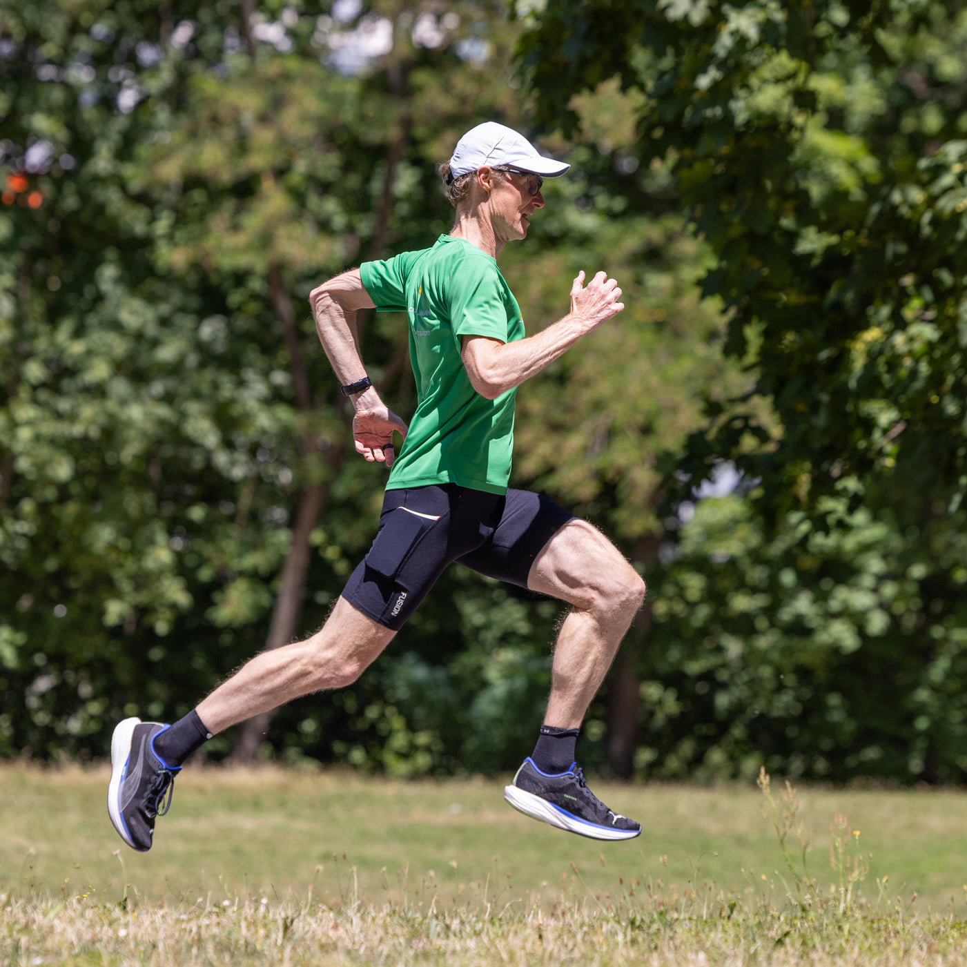 Steigerungsläufe machen schnell, hier Andreas bei einem Steigerungslauf