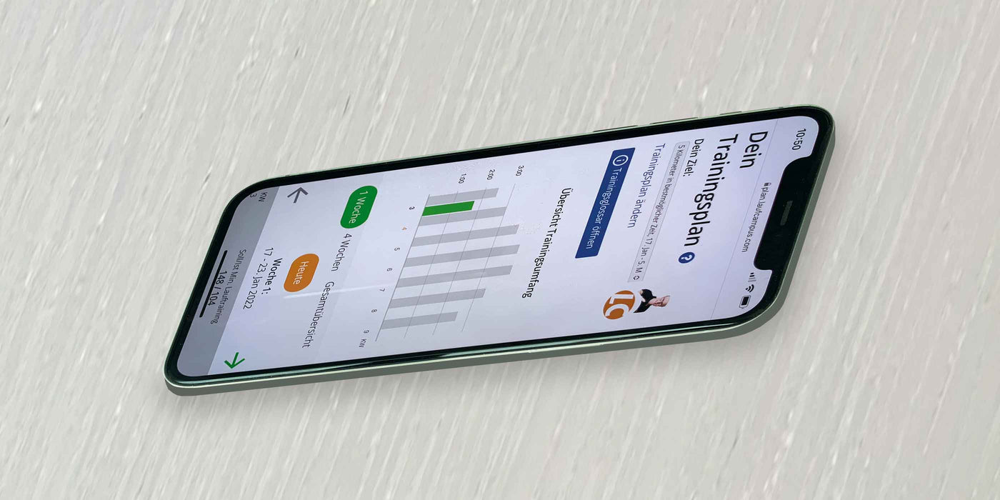 Laufcampus App mit Trainingsplan für Marathon und Halbmarathon