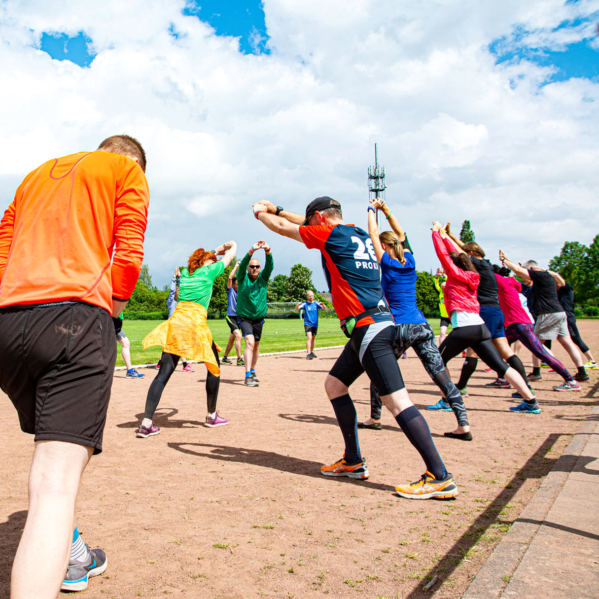 Dehnübungen bei der Lauftrainer Ausbildung