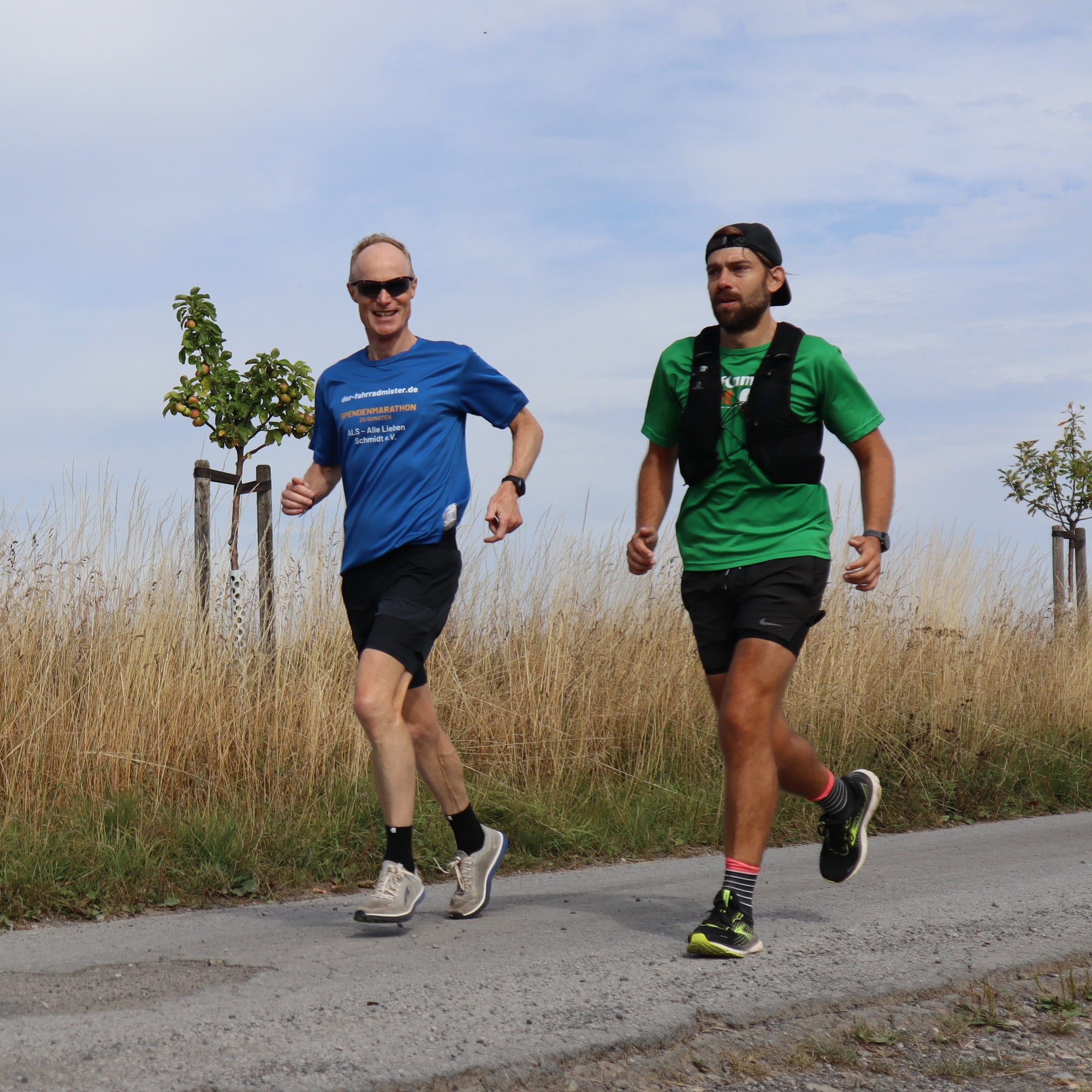 Andreas Butz und Daniel Steinbach beim ALS Spendenmarathon