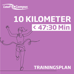 Trainingsplan 10 km unter 47:30 Minuten